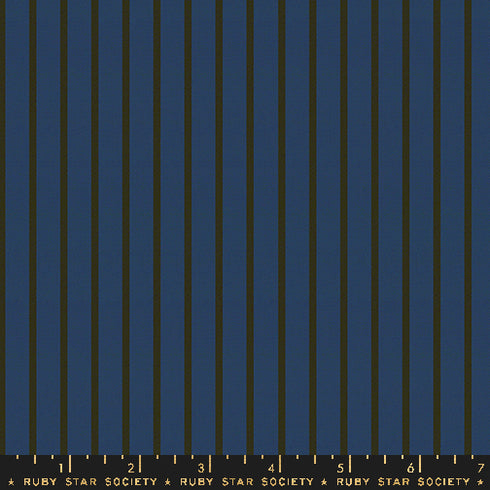 Warp & Weft Ooh Lucky Lucky Apron Stripe in Navy RS4123 14 - Ruby Star Society Sold by the Half Yard
